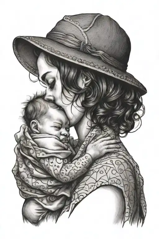 Woman Holding Baby Girl