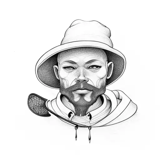 Bald Fisherman Wearing A Hat And Fishing Dreams