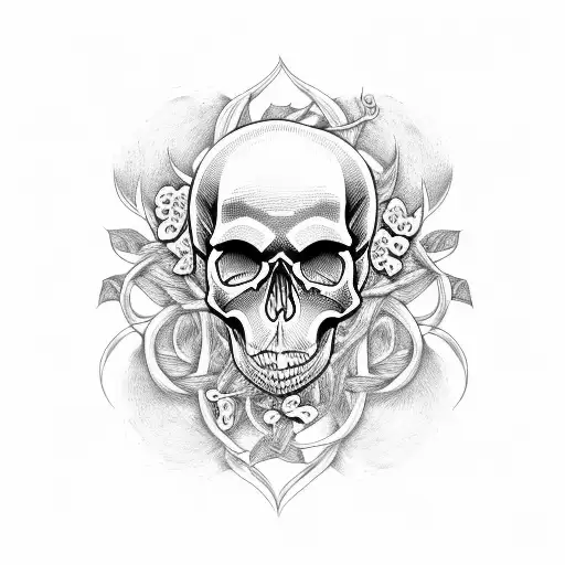 Skull With Vines