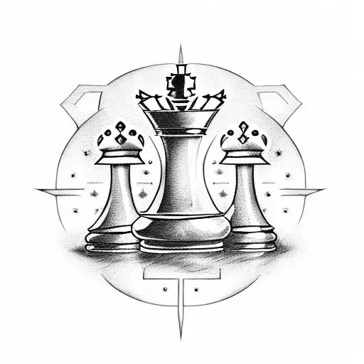Chess Piece And Ace Of Spades