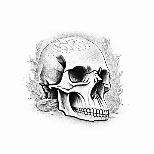 Skull Full Of Maggots