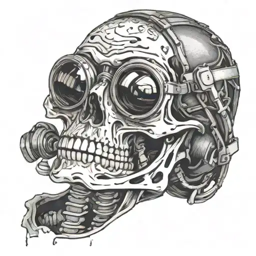 Skeleton With Night Vision Goggles