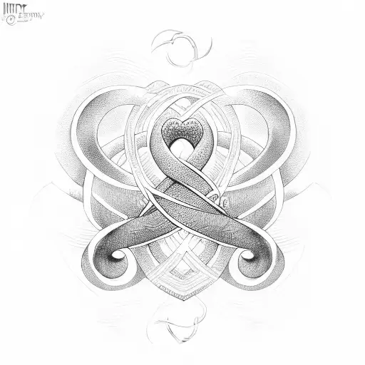 Infinity Symbol With Hearts And J