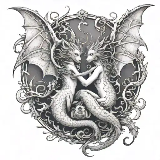 Ange Et Dragon Intertwined