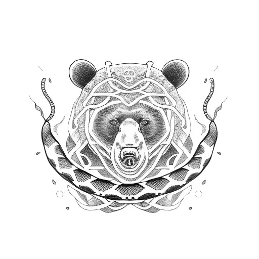 Bear And Snake Abd Spider