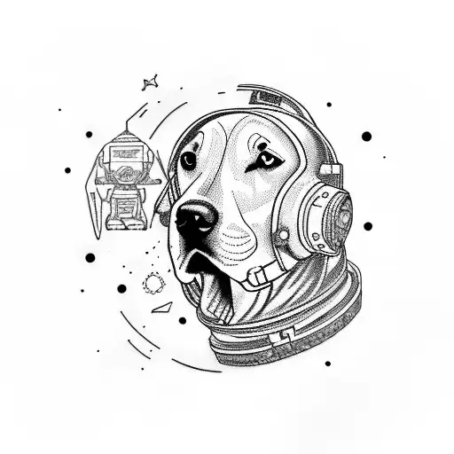 Black Lab Astronaut