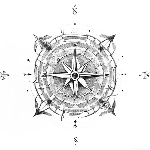 Caravel With Compass