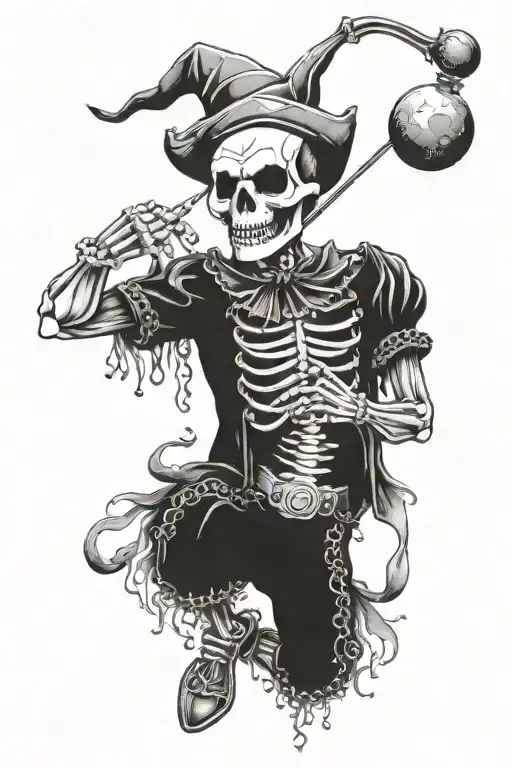 Skeleton Jester Juggling