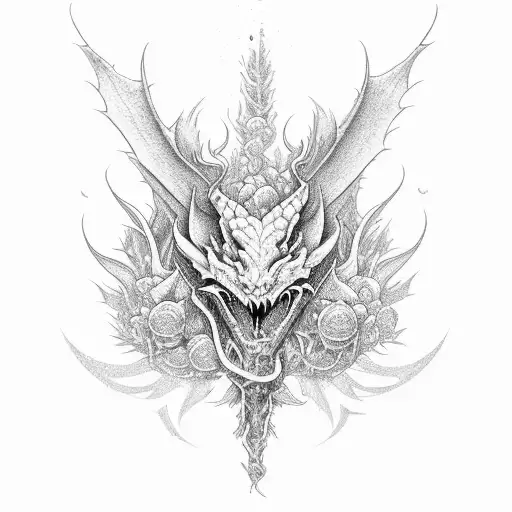 Dragon Smoking A Joint Surrounded By Cannabis Flowers