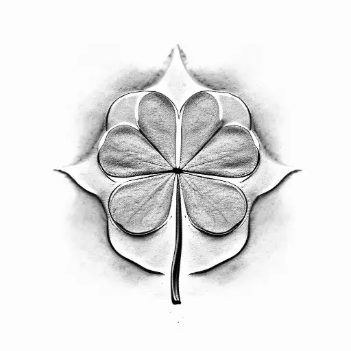 Four Leaf Clover With Names In Leaf