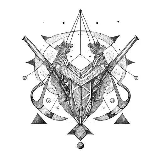 Sagittarius Bow And Constellation