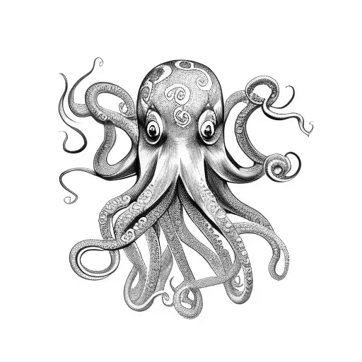 Octopus With Cartoon Character