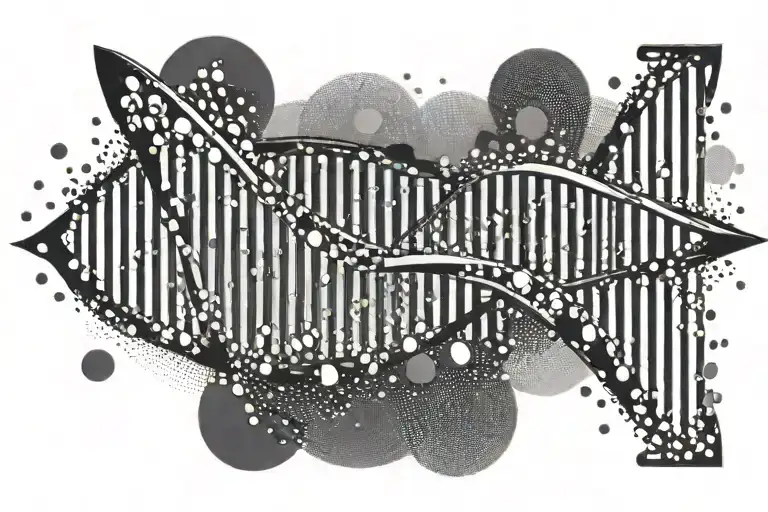 Dna Strand With Light Speed Number In It