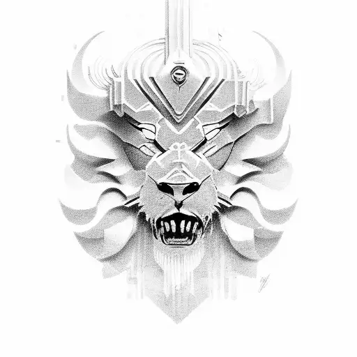 Spartan Fighting Lion