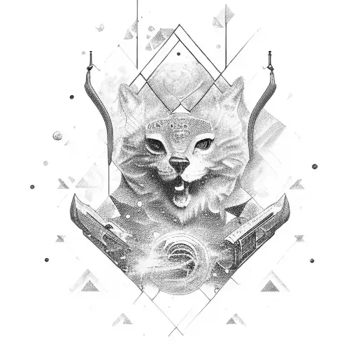 Geomeric Galaxy Guitar Hour Glass