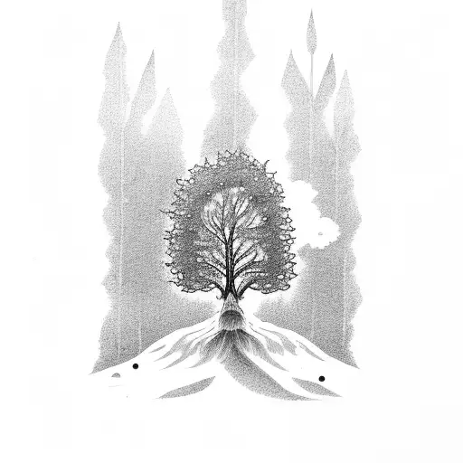 Tree With Two Little Girls