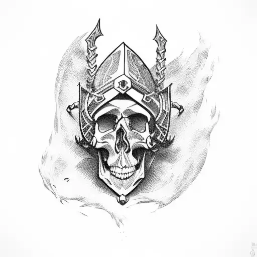 Skull With Shield