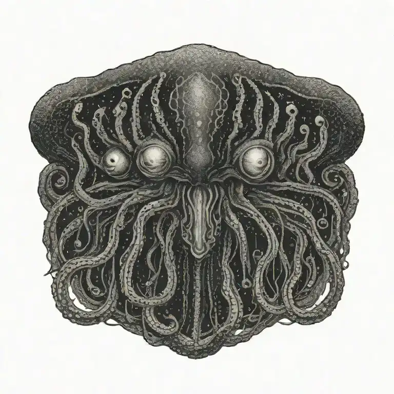 Blind Gargon Jellyfish With Many Eyes In Her Hair Portrait Evil