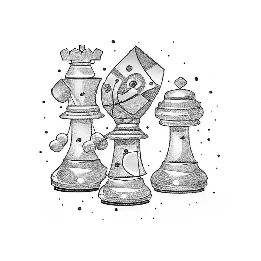 Chess Board With A Kind Stuck In Checkmate