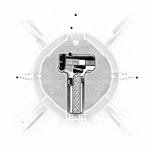 A Glock With Thug Lettering On It