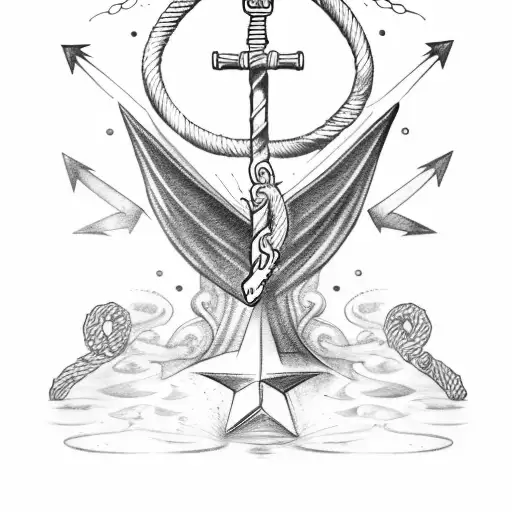 Shoe Horse With Anchor Going Down