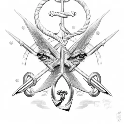 Horse Shoe With Anchor Gojng Down