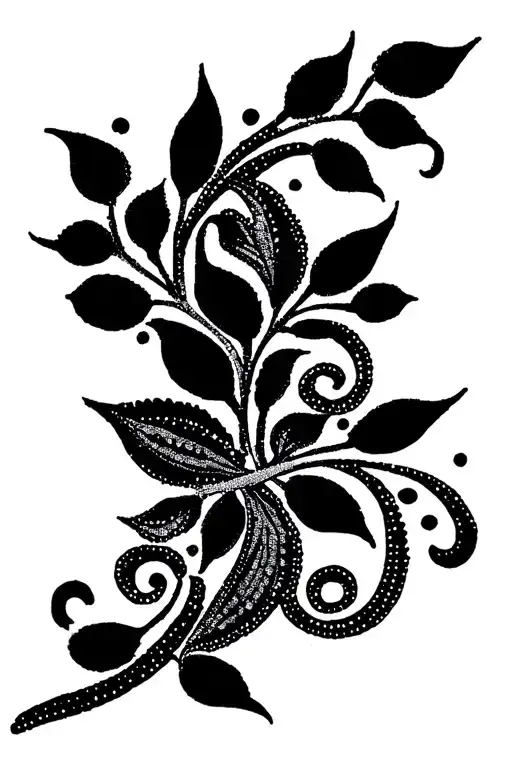 Arabesque With Olive Leaf