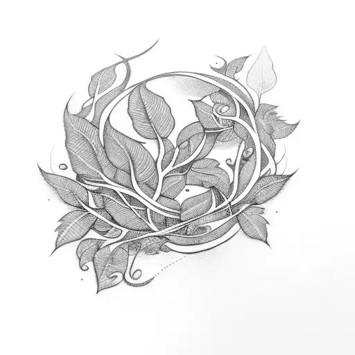 Thin Vine With Leaves