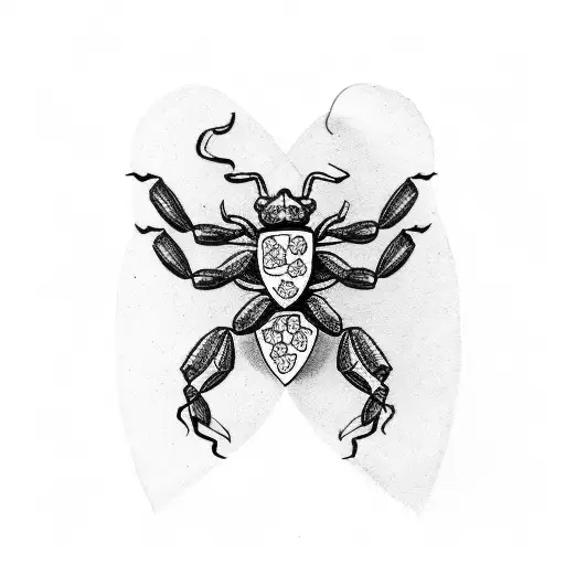 Scorpion Holding Four Leaf Clover