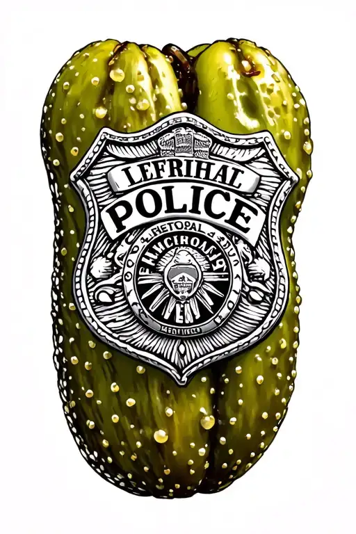 A Single Pickle With A Police Badge Incorporated