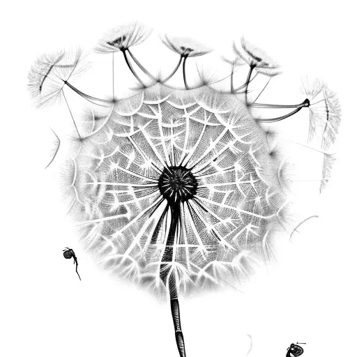 Dandelion With Dragonfly And Name Jesse As Stem