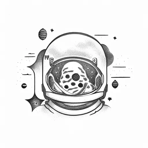 Astronaut Sitting On A Moon