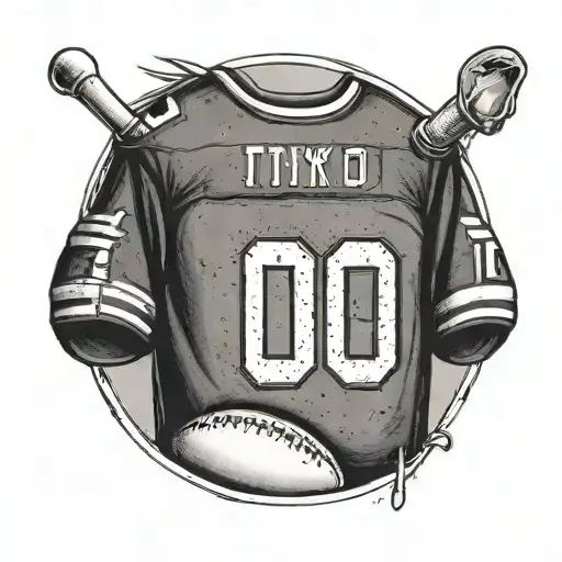 A Football Jersey With The Number 10 Hanging On A Locker Room Hook