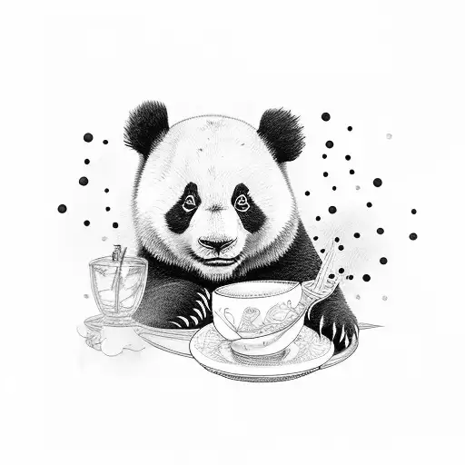 Panda With Decorations