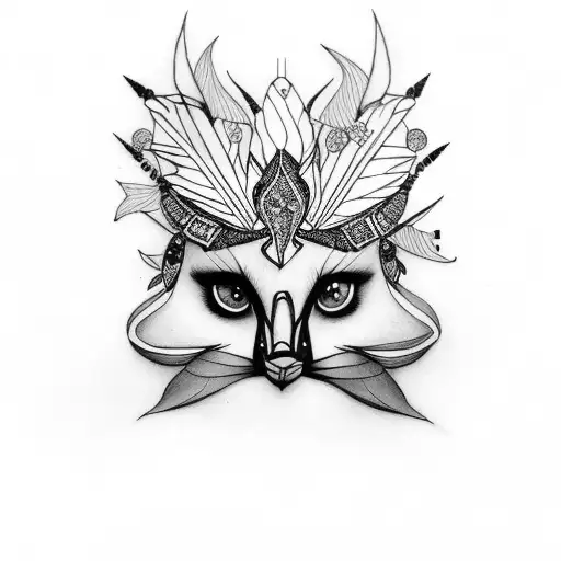 Use Head Dress And Add It To A Beautiful Woman With Dark Hair