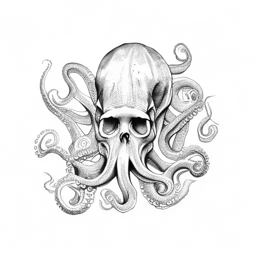 Octopus With A Skull Head
