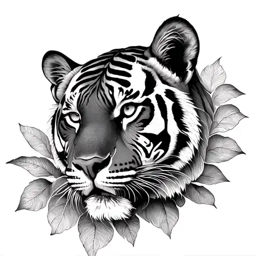 Tiger In Fleur De Lotus