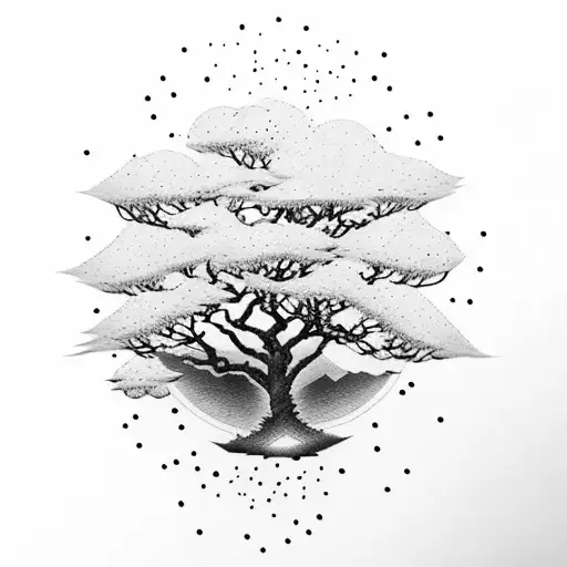 Sakura Tree Cut In Half