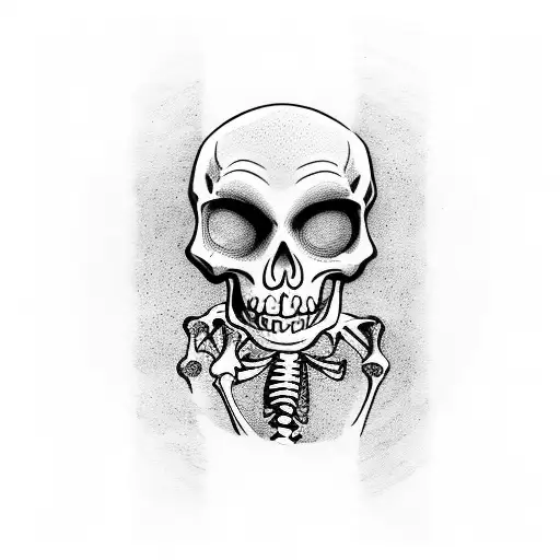 Skeleton Holding A Sign That Says Who Cares