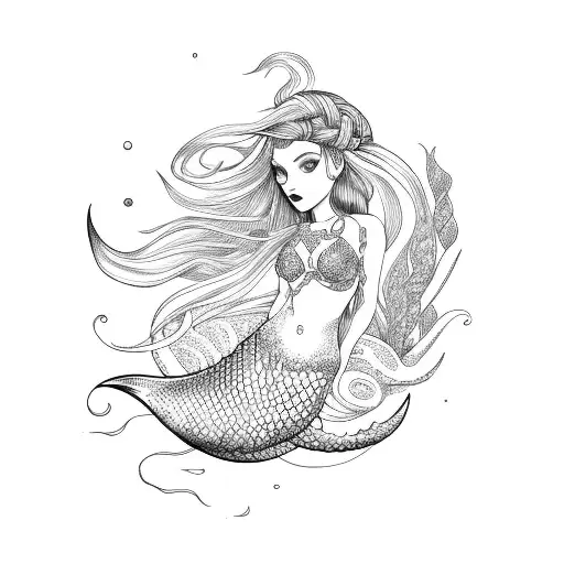 Mermaid With Braid
