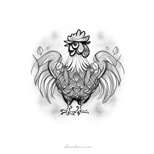 Rooster With Four Leaf Clover