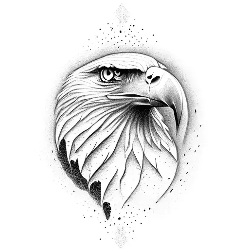Eagle With Galaxy