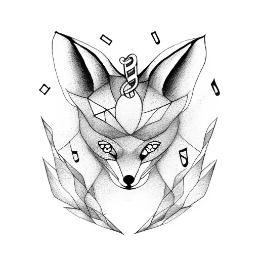 Musical Note With A Cute Little Foxy Fox