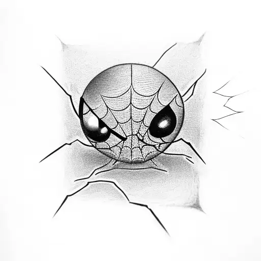 Spider Falling Down Holding Sharingan Eyeball