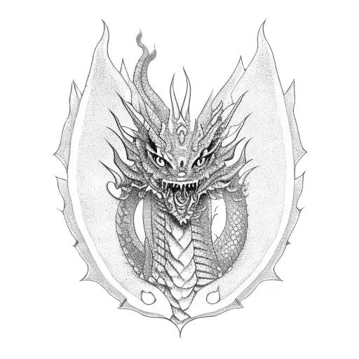 Mayan Dragon With Leaves