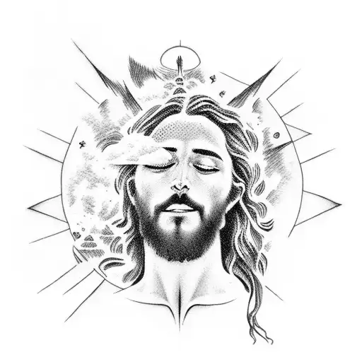 Jesus Looking To Sky With Hands Open