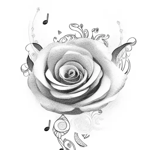 Vergissmalnicht Flower With A Music Note