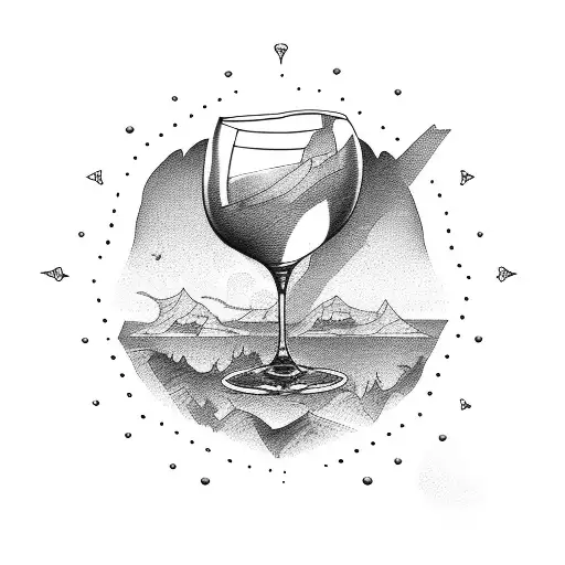 Wine Glass And Airplane