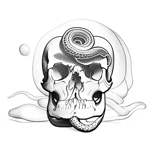 Snakes Roses And A Skull