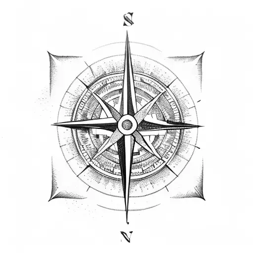 Compass Covered In Jungle Veins